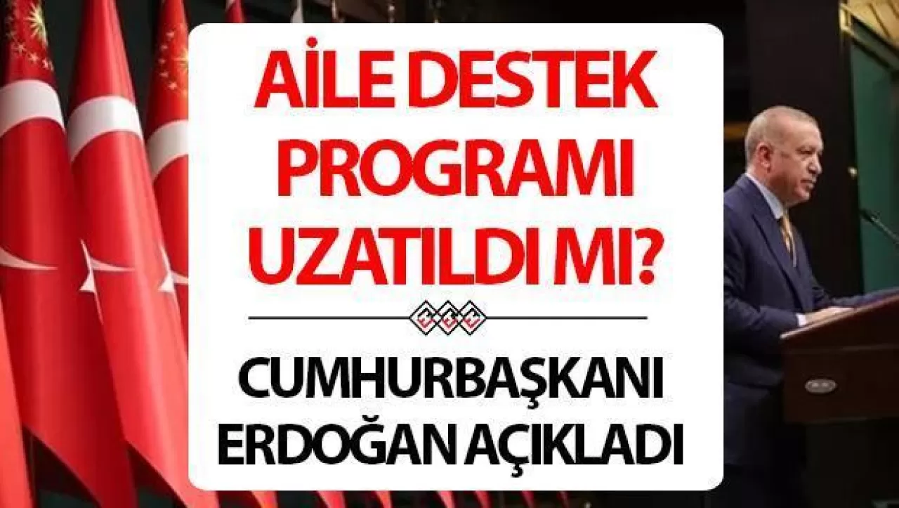 AİLE DESTEK ÖDEMESİNE YENİ BİR KARAR: CUMHURBAŞKANI ERDOĞAN'DAN AÇIKLAMA!