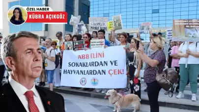 Hayvan hakları savunucularından ABB'nin önünde Mansur Yavaş'a ihtar