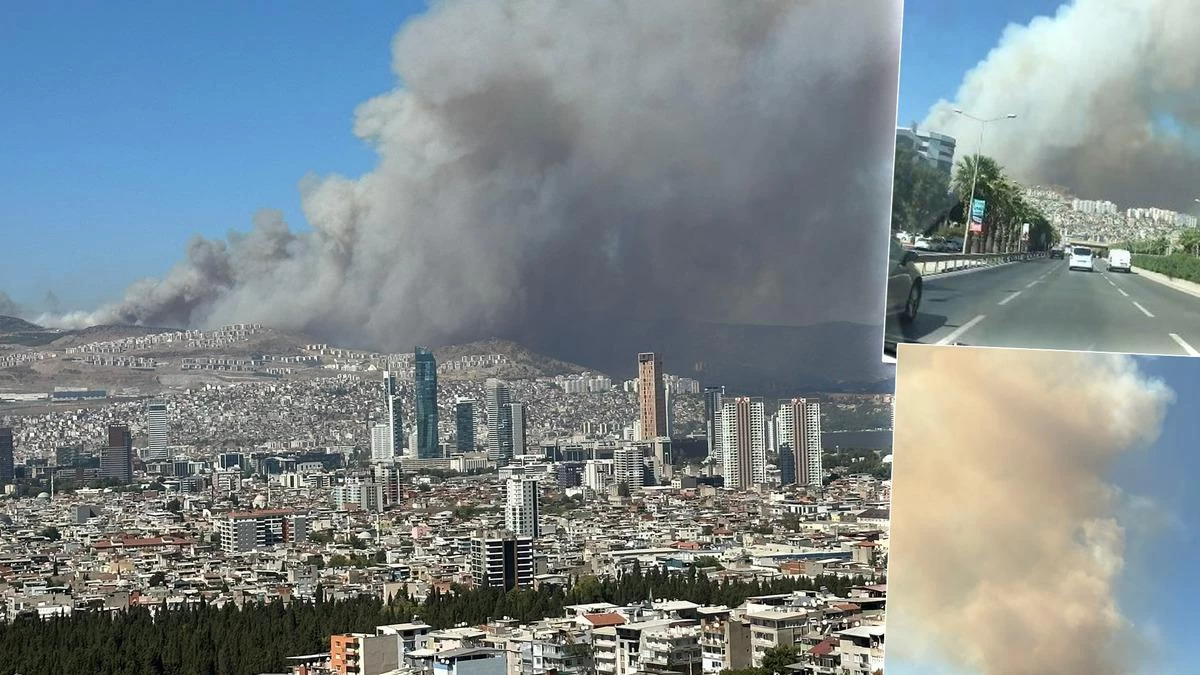 İzmir ve Bolu'da korkutan görüntü! Dumanlar şehri kapladı, Eskişehir'den bile görülüyor